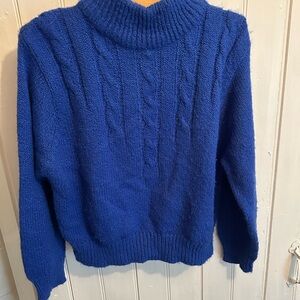 Vintage hunt club large Blue Cable Knit pullover Sweater